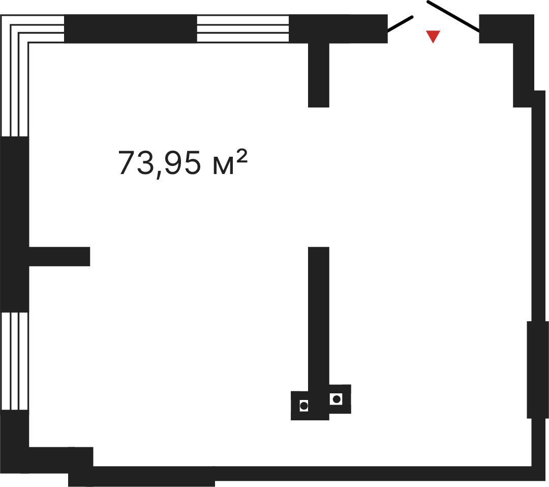 0 комнат, 73,95 м²
