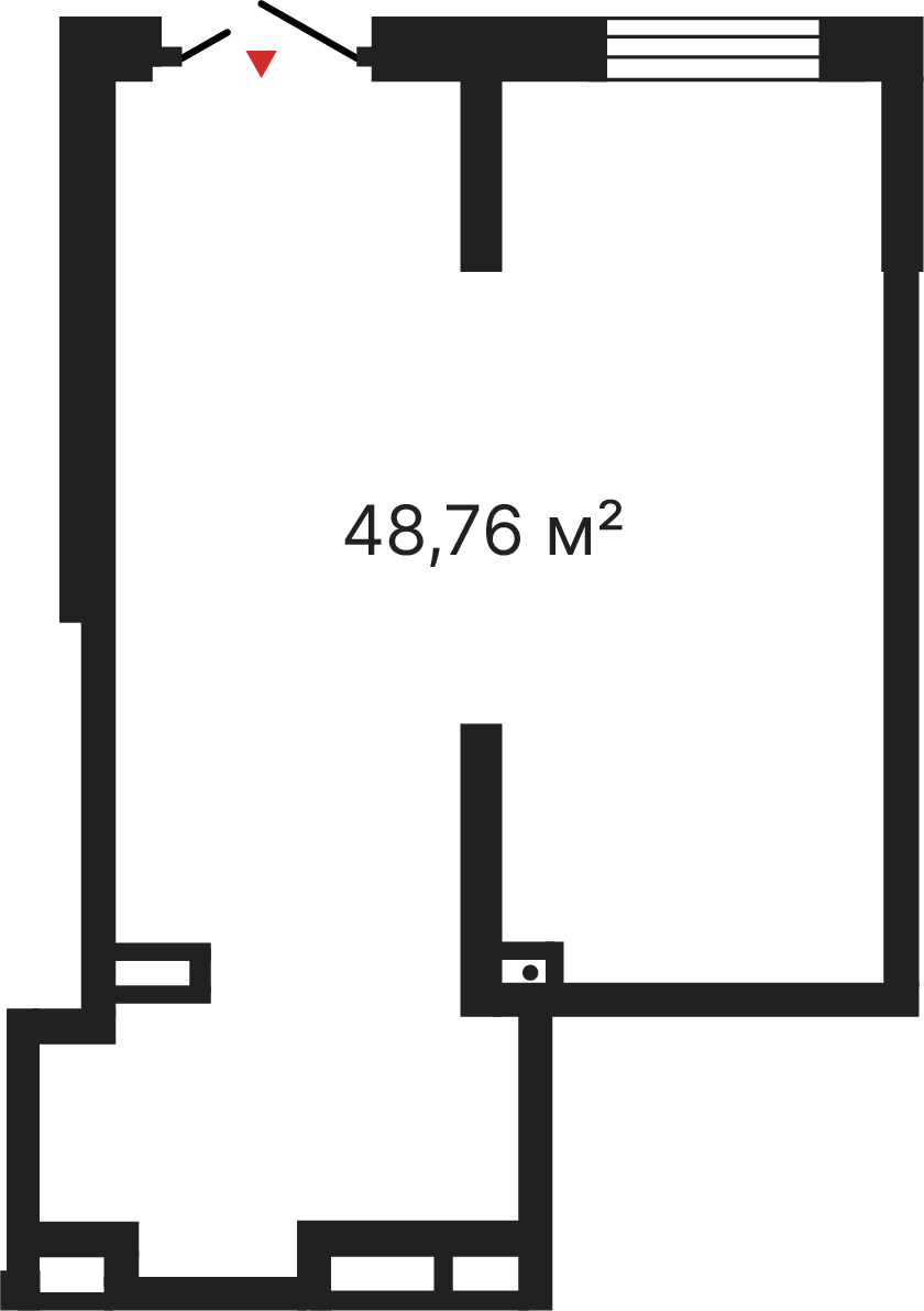 0 комнат, 48,76 м²